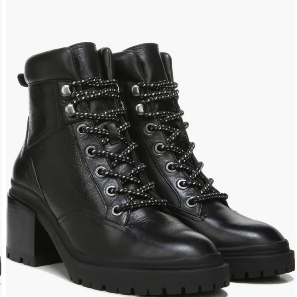 Naturalizer 27 EDIT Naturalizer Trillis Leather Lace-Up Lug Sole Combat Booties